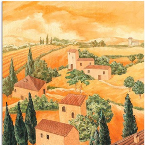 Wandbild ARTLAND Landschaft Italien Bilder Gr. B/H: 90 cm x 120 cm, Alu-Dibond-Druck Europa, 1 St., braun Kunstdrucke