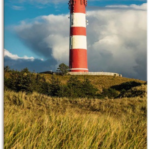 Wandbild ARTLAND Leuchtturm Wittdün auf der Insel Amrum Bilder Gr. B/H: 80 cm x 120 cm, Leinwandbild Gebäude, 1 St., rot Kunstdrucke als Alubild, Leinwandbild, Wandaufkleber oder Poster in versch. Größen