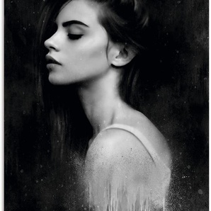Wandbild ARTLAND Look at me Bilder Gr. B/H: 90 cm x 130 cm, Alu-Dibond-Druck Portrait Hochformat, 1 St., grau Kunstdrucke als Alubild, Leinwandbild, Wandaufkleber oder Poster in versch. Größen