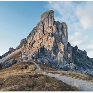 Wandbild ARTLAND Passo Giau in den Dolomiten Bilder Gr. B/H: 120 cm x 80 cm, Alu-Dibond-Druck Berge & Alpenbilder Querformat, 1 St., grau Kunstdrucke als Alubild, Leinwandbild, Wandaufkleber oder Poster in versch. Größen