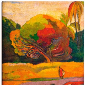 Wandbild ARTLAND Paul Gauguin Frauen am Fluß Bilder Gr. B/H: 90 cm x 120 cm, Leinwandbild Wiesen & Bäume Hochformat, 1 St., rot Kunstdrucke als Leinwandbild, Wandaufkleber oder Poster in versch. Größen