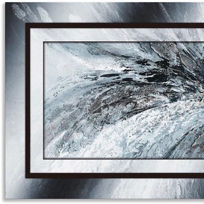 Wandbild ARTLAND Schwarz - weiß abstrakt 1 Bilder Gr. B/H: 150 cm x 75 cm, Alu-Dibond-Druck Muster, 1 St., schwarz Kunstdrucke