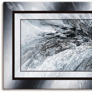 Wandbild ARTLAND Schwarz - weiß abstrakt 1 Bilder Gr. B/H: 150 cm x 75 cm, Leinwandbild Muster, 1 St., schwarz Kunstdrucke