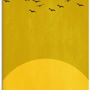 Wandbild ARTLAND Sonnentanz Bilder Gr. B/H: 80 cm x 120 cm, Leinwandbild Himmelsbilder Hochformat, 1 St., goldfarben Kunstdrucke als Alubild, Leinwandbild, Wandaufkleber oder Poster in versch. Größen