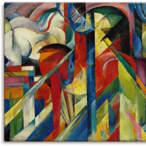 Wandbild ARTLAND Stallungen. 1913 Bilder Gr. B/H: 150 cm x 75 cm, Leinwandbild Muster, 1 St., bunt Bild Metallbild Metallbilder Bilder als Alubild, Leinwandbild, Wandaufkleber oder Poster in versch. Größen
