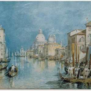 Wandbild ARTLAND Venedig, Canale Grande. Bilder Gr. B/H: 120 cm x 90 cm, Leinwandbild Italien, 1 St., blau Kunstdrucke
