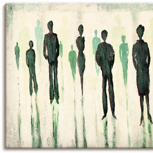 Wandbild ARTLAND Vor allen Bilder Gr. B/H: 150 cm x 75 cm, Leinwandbild Gruppen & Familien, 1 St., grün Kunstdrucke