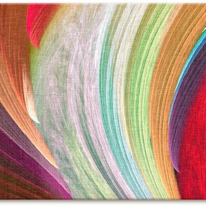 Wandbild ARTLAND Windwellen I Bilder Gr. B/H: 150 cm x 75 cm, Leinwandbild Muster Querformat, 1 St., bunt Bild Metallbild Metallbilder Bilder als Alubild, Leinwandbild, Wandaufkleber oder Poster in versch. Größen