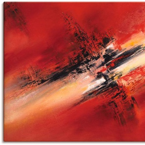 Wandbild ARTLAND Zerstreutheit II Bilder Gr. B/H: 120 cm x 90 cm, Leinwandbild Gegenstandslos Querformat, 1 St., rot Kunstdrucke als Leinwandbild, Wandaufkleber oder Poster in versch. Größen