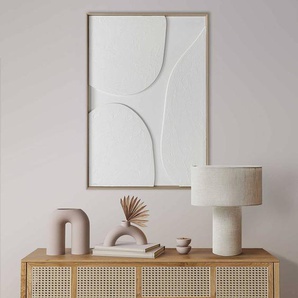 Wandbild Connected MDF Mitteldichte Holzfaserplatte Weiß 50 x 70 x 3cm