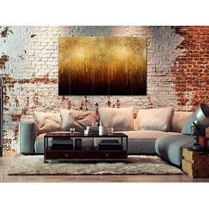 Wandbild Golden Expansion Leinen Gold 120 x 80cm