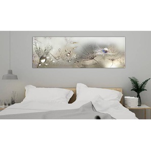 Wandbild Morning Song Leinen Grau 150 x 50cm
