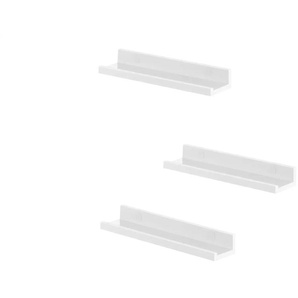 Wandboard 3er-Set   ¦ weiß ¦ Maße (cm): B: 38 H: 5