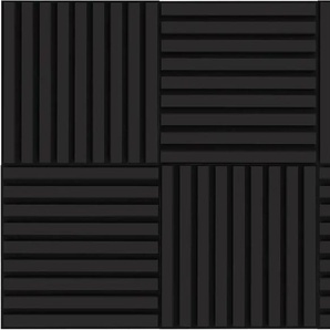 Wandboard BASIC BY BALCULINA Deko, schwarz (schwarz matt), B:40cm H:40cm T:2cm, MDF, Polyester, Regale, Im 6er-Set, B/T je 40x40 cm, verschönert Räume und Wände