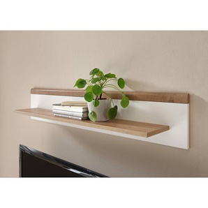 Wandboard Front & Korpus: MDF Mitteldichte Holzfaserplatte , foliert Griffe: Metall, lackiert Braun/Weiß 107 x 20 x 19cm