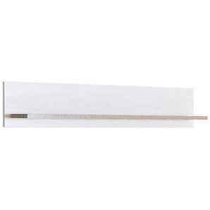 Wandboard Luca / Corner , Weiß, Eiche , 100x14x18 cm , Babymöbel, Babyregale