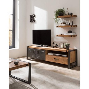 Wandboard Massivholz Akazie, gebürstet & lackiert Braun 60cm
