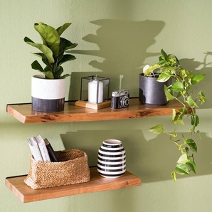 Wandboard Massivholz Akazie, lackiert Braun 90cm