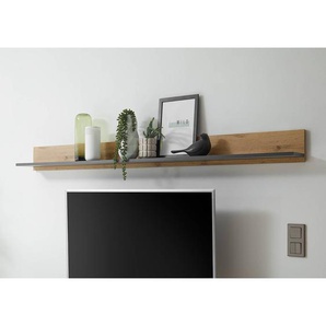Wandboard Spanplatte, beschichtet Grau/Anthrazit 170 x 17 x 20cm