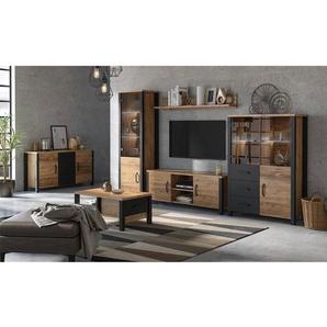 Wandboard Spanplatte, foliert Braun/Fichte Dekor 147 x 22 x 24cm