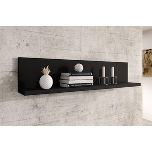 Wandboard Spanplatte, foliert Schwarz/Schwarz 150 x 32 x 24cm