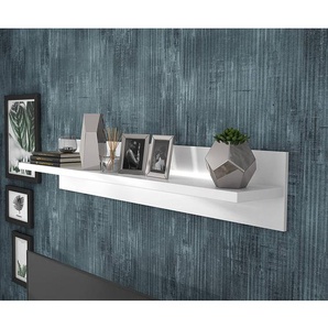 Wandboard Spanplatte, foliert Weiß 140 x 26 x 24cm