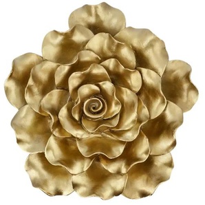 Wanddekoration Blume - gold - Polyresin (Kunstharz) - cm 8,0 - 23.0 | Möbel Kraft
