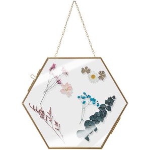 Wanddekoration Clea Glas   Metall, gold, 21x25 cm