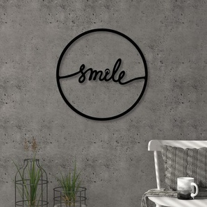 Wanddekoration Smile aus Metall