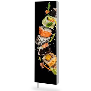 Wanddrehschrank WISTA.SUSHI, Glas/bunt