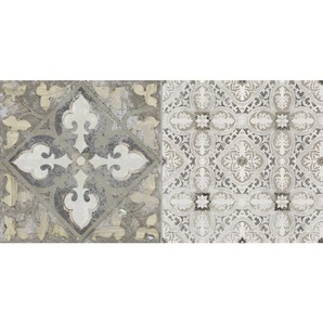Wandfliese Feinsteinzeug Ghirigio Soft 31 x 62 cm beige-schwarz Bodenfliesen