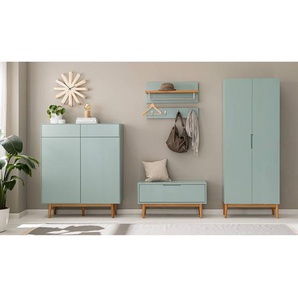 Wandgarderobe 76 x 30 x 25cm Grün/Mintgrün