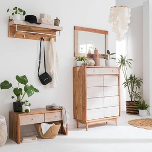 Wandgarderobe 90 x 30 x 25cm Braun