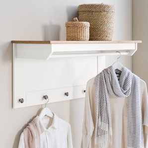 Wandgarderobe 90 x 42 x 35cm Weiß/Weiß