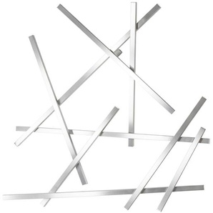 Wandgarderobe Cerilla III 79 x 79 x 10cm Silber/Silber