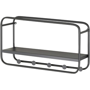 Wandgarderobe   Hasborn  ¦ schwarz ¦ Metall ¦ Maße (cm): B: 45 H: 25 T: 15.0