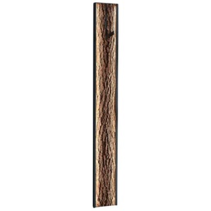 Wandgarderobe II Velko, Holz/Rindenapplikation