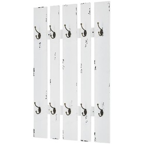 Wandgarderobe  Marta ¦ weiß ¦ Holzwerkstoff, Metall ¦ Maße (cm): B: 65 H: 100 T: 9