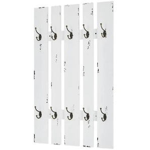 Wandgarderobe Pelado | weiß | Holzwerkstoff,Metall | 65 cm | 100 cm | cm 9,0 |