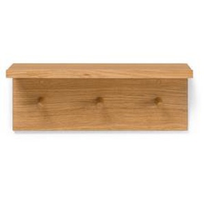 Wandgarderobe Place Rack Eiche geölt braun, Designer ferm LIVING, 17.3x45x17 cm