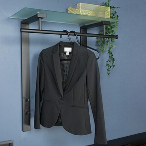 Wandgarderobe Reenvard 80 x 90 x 33cm Schwarz/Schwarz