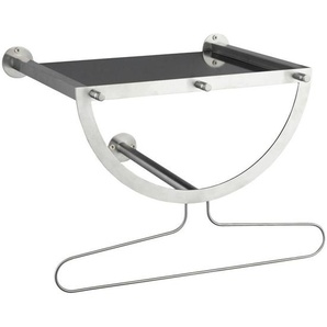 Xxxl Wandgarderobe, Schwarz, Edelstahl, Metall, Glas, 45x32x33.5 cm, Hutablage, Kleiderstange, Garderobe, Garderobenleisten & Garderobenhaken