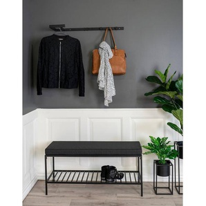 Wandgarderobe Scottdale 3 x 82 x 30cm Schwarz