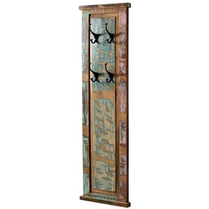 Wandgarderobe Seaside Massivholz, Metall Recycletes Holz Shabby Chic Indien Indisch
