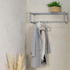 Wandgarderobe Sturridge 80 x 23 x 34cm Silber