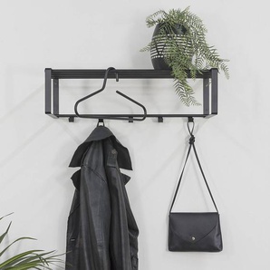 Wandgarderobe Welbeck - 70 cm 70 x 19 x 30cm Schwarz/Schwarz