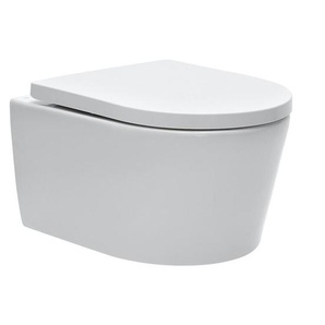 Wandhängendes wc ohne Spülrand und unsichtbare Befestigungen + Fallbrems-Deckel (SAtrimless) - Swiss Aqua Technologies