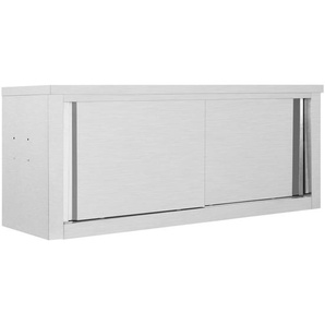 Wandhängeschrank mit Schiebetüren 120×40×50 cm Edelstahl