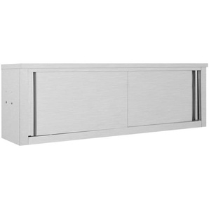 Wandhängeschrank mit Schiebetüren 150×40×50 cm Edelstahl