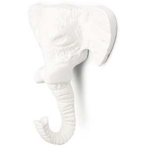 Wandhaken Elefant Eli, aus Metall, in weiß, von KidsDepot